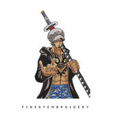 One Piece Trafalgar D. Water Law - Anime - Embroidery Design - FineryEmbroidery